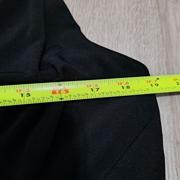 Vintage Betsy & Adam 90's Y2K Halter Neck Ruffle Goth Knee Length Dress S 14W - Picture 7 of 17